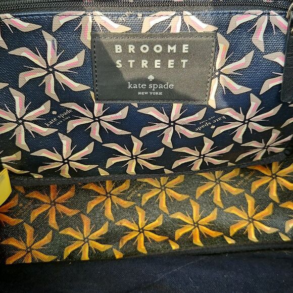 Kate Spade Broome Street Navy And Neutral High Heel Pinwheel Tote - Picture 8 of 10
